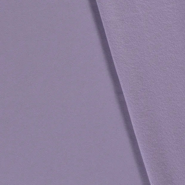 Tissu molleton duveté lilas