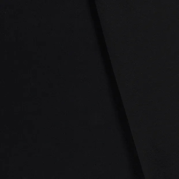 Tissu molleton duveté noir