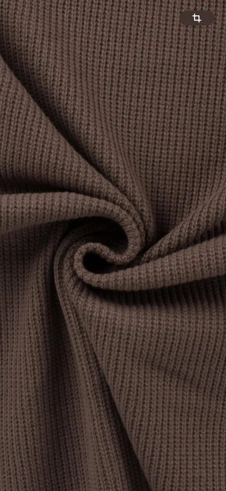 Tissu maille côtelée mocha