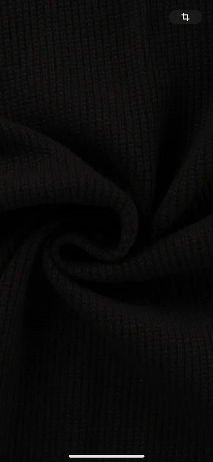 Tissu maille côtelée noir
