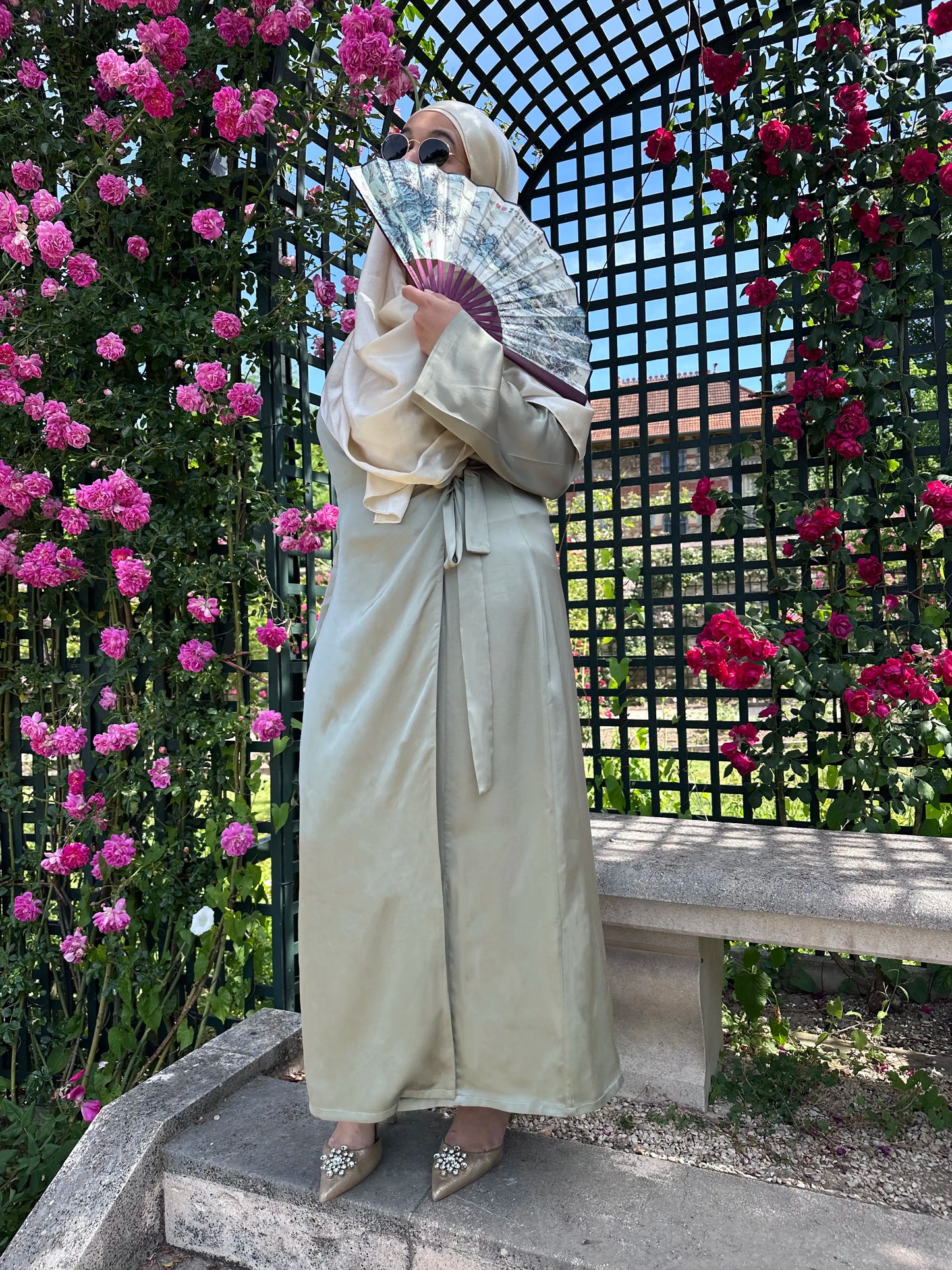 Robe allaitement zip satin cérémonie - Merveille