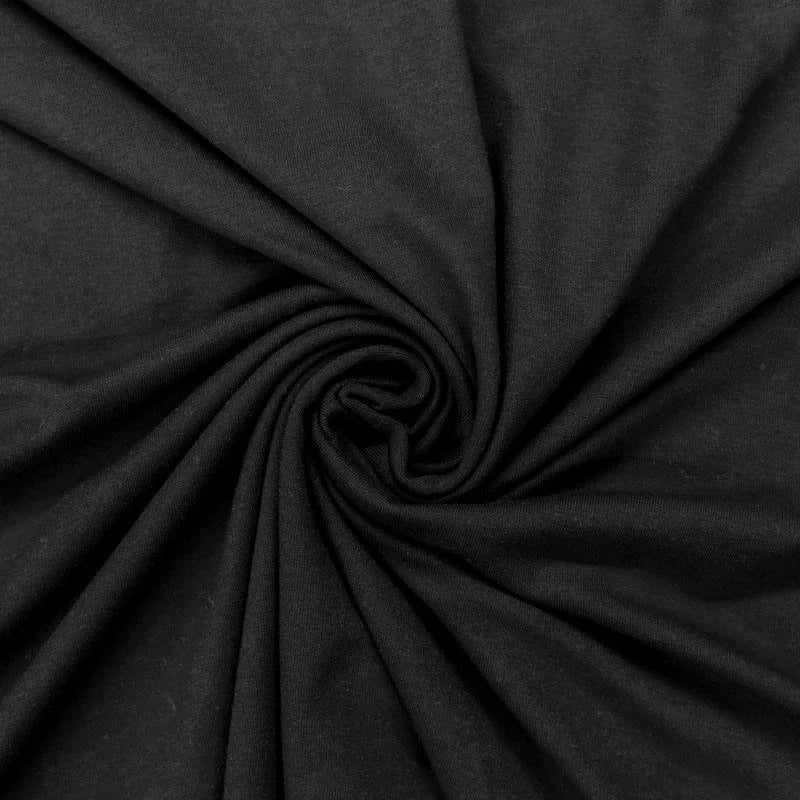 Tissu jersey viscose noir